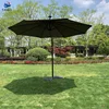 2019 style large canvas hanging roma offset steel patio sun umbrella outdoor tilt umbrella sale with 32 lights