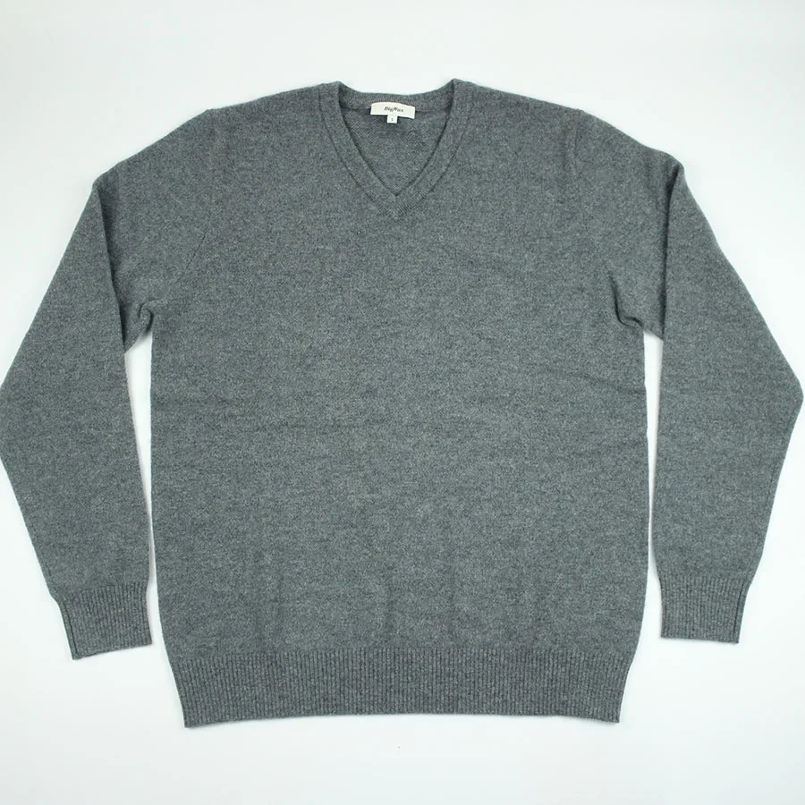 

High quality China factory OEM winter luxury knit custom men pure v neck cashmere sweater, Customized color