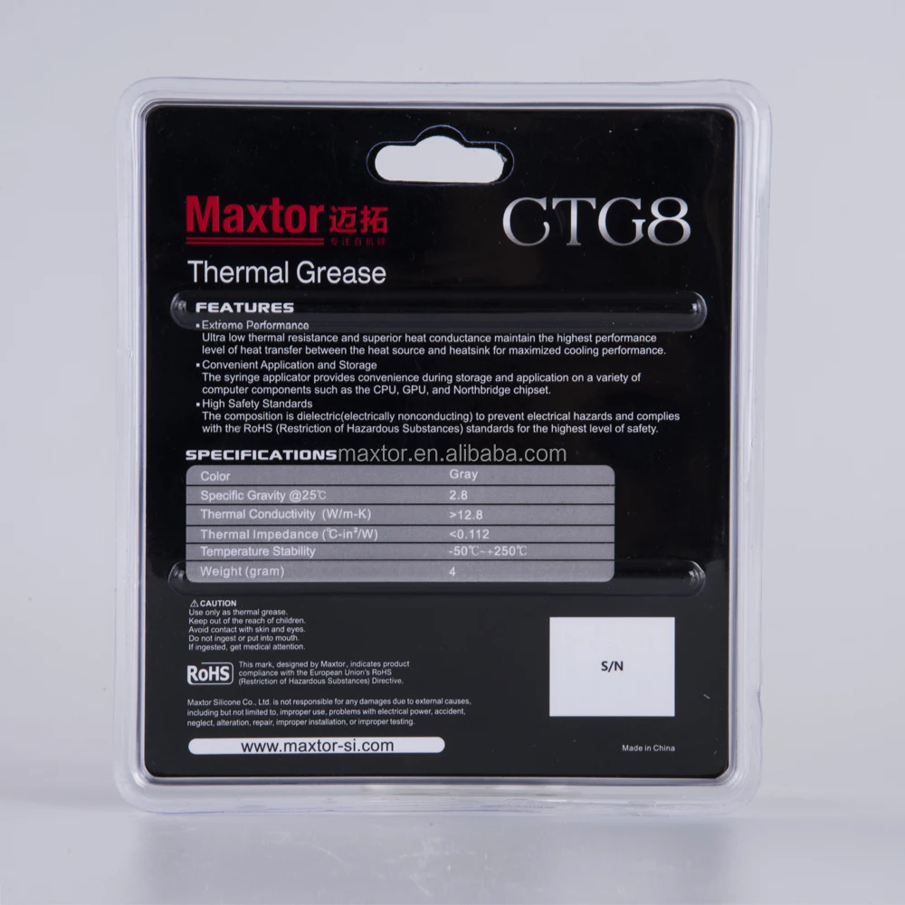 Cpu Thermal Paste Ctg8c 12.8 W/m.k Custom Thermal Paste Silicone