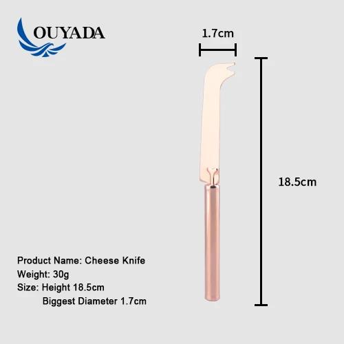 
Factory Direct wholesale stainless steel copper rose gold cheese knife 