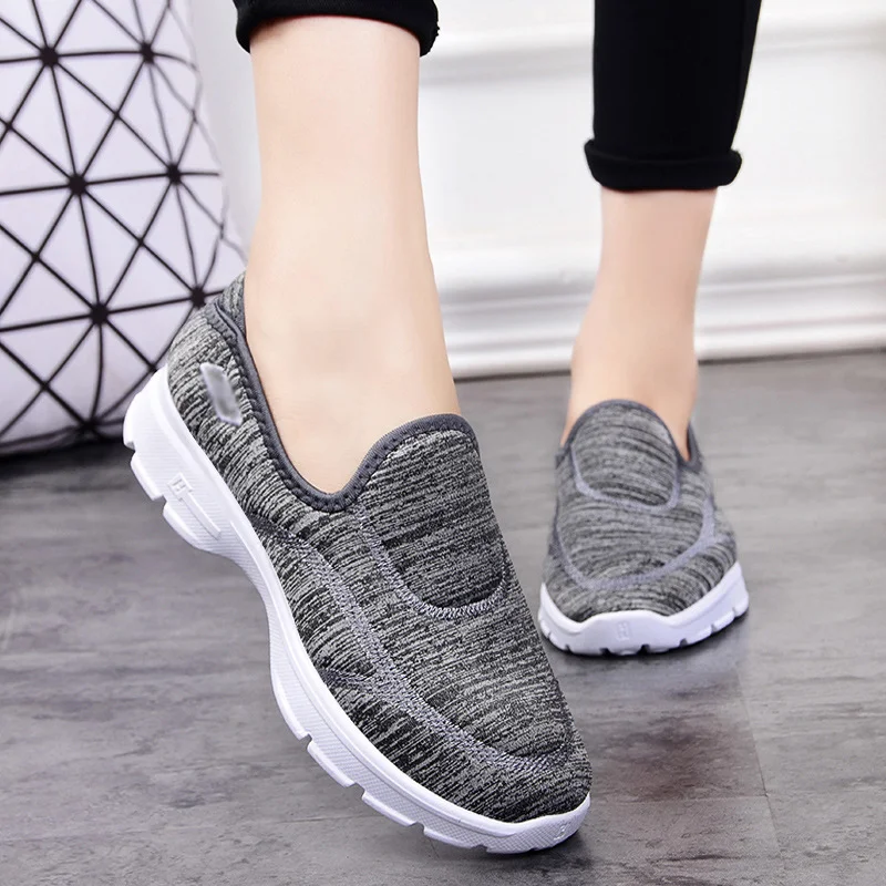 

Women Soft sole antiskid walking Casual shoes B11, Black,pink,blue,grey