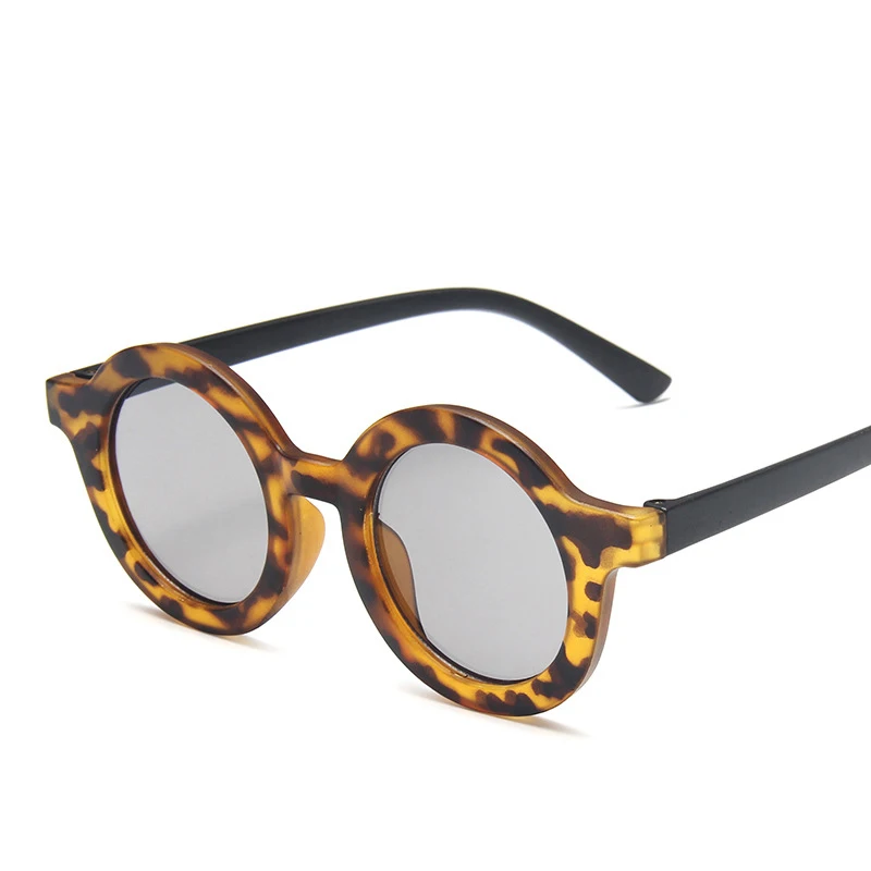 

2020 Cheap Cute Children Retro Round Sunglasses Baby Kids Leopards Sunglasses