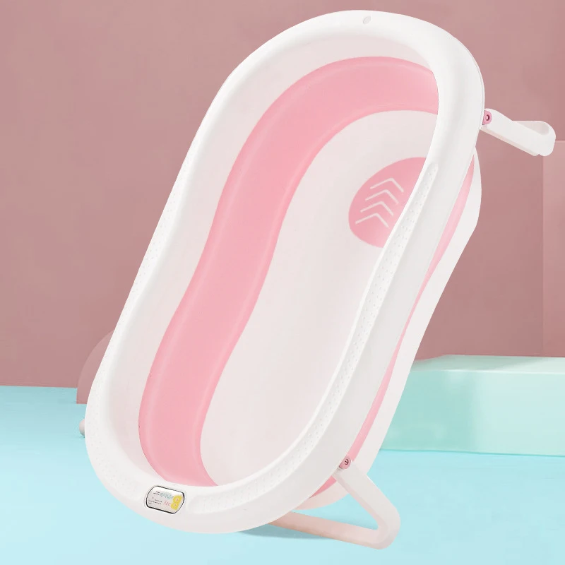 

Amazon Supplier Blue Pink Non Slip Folding Foldable Plastic PVC Plastic Bath Tub Bathtubs for 0-4 years Baby Babies, Solid
