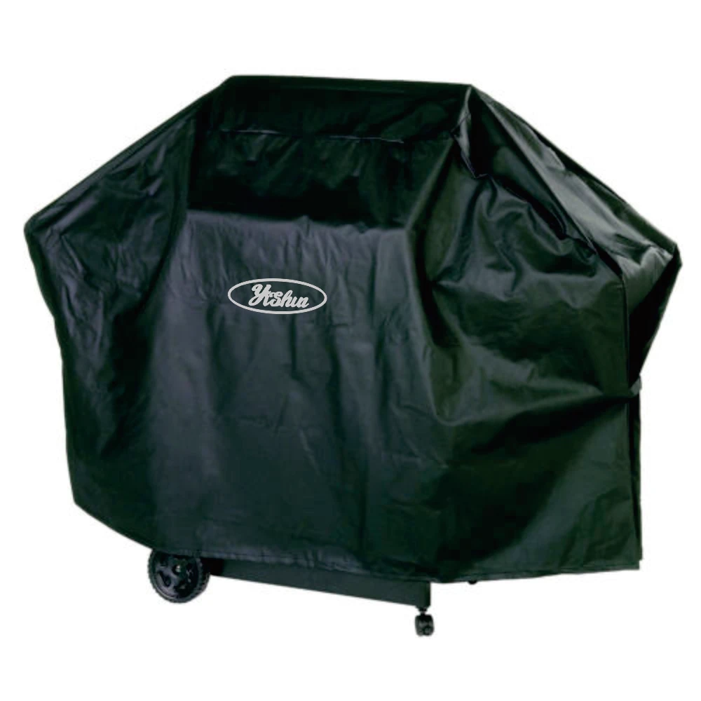 

bbq accessory PVC coating waterproof UV protected outdoor garden BBQ grill cover, Black