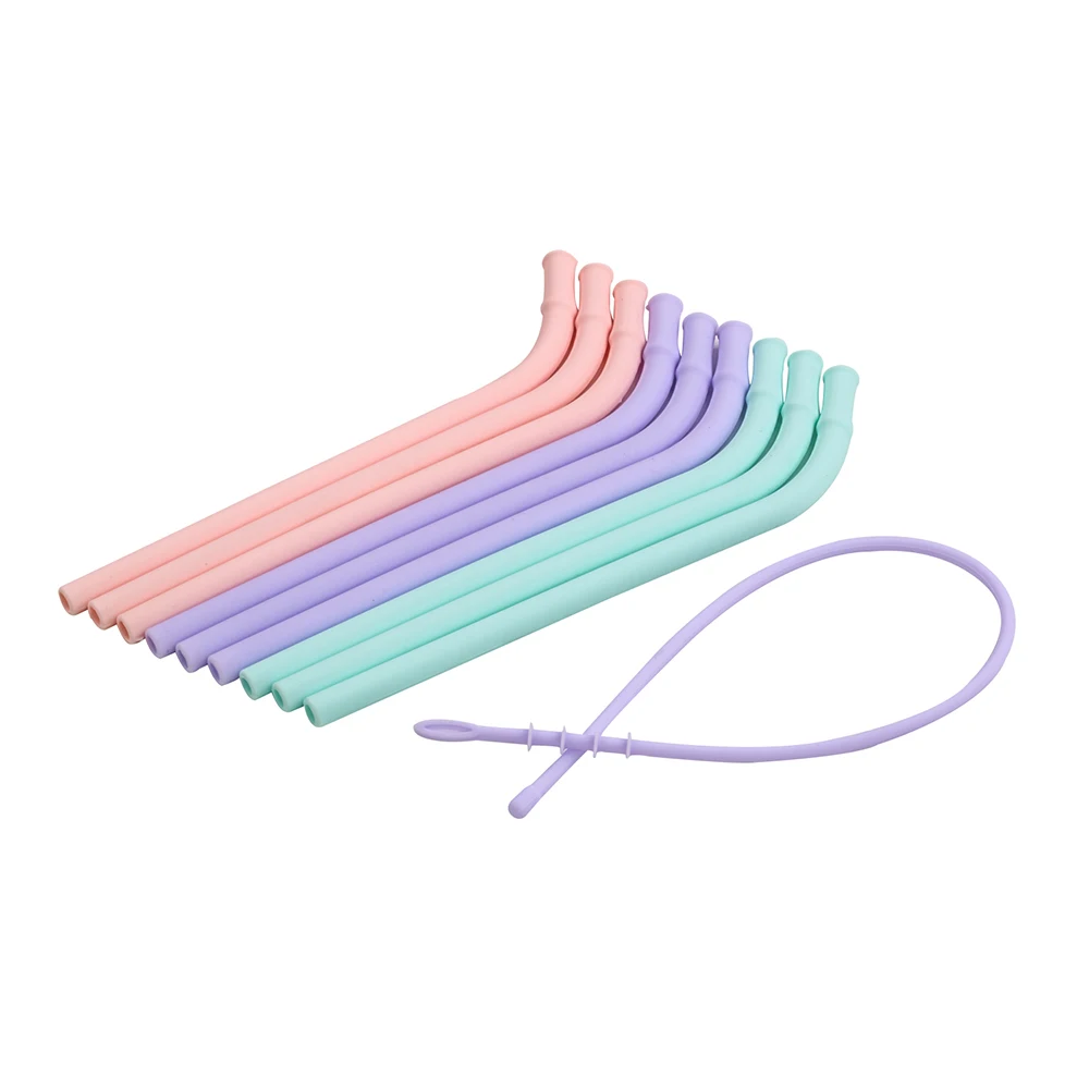 

New Arrival Silicone Straws Ideas Portable Eco Friendly Collapsible Silicone Drinking Reusable Straw Supplier