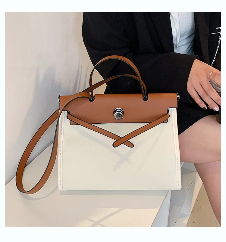 

Fashion Large Women New Luxury Canvas Shoulder Messenger Bag Handbag Ladies Bags