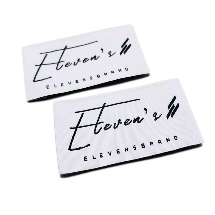 

Heat Cut Woven Sewing Name Tags For Clothing, Custom color