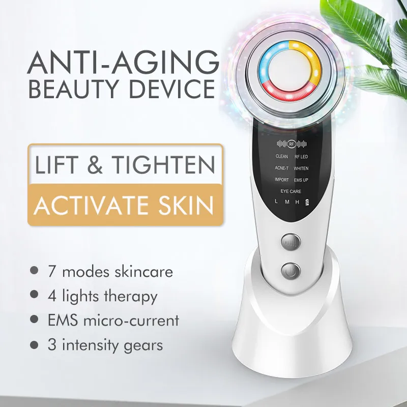 

New Beauty 2023 7 in 1 Face Lifting Device EMS Skin Rejuvenation Face Massager Photon Light Therapy Anti Aging Beauty Machine