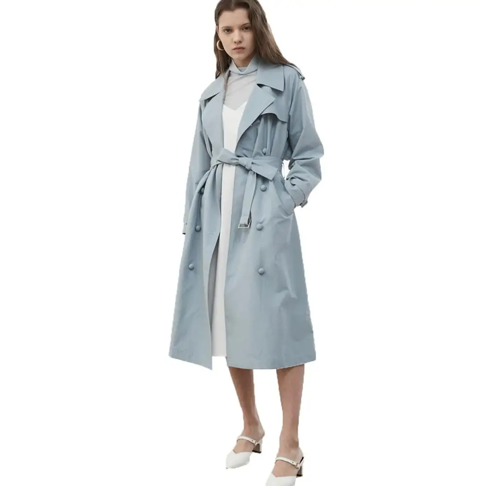 

2020 latest Ladies Fashion Polyester Clothes Long wind coat for Women Trench Coats