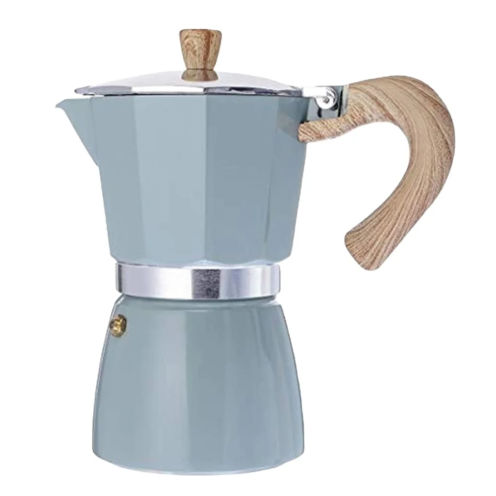 

China Best Quality 6CUP Aluminum Moka Coffee Pot with Wooden Handle