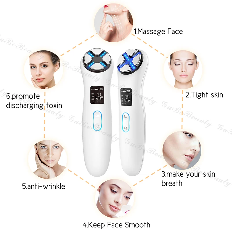 

Gubebeauty hot sale household portable rf ems face latest design ems massager to skin care for homeuse with CE&FCC