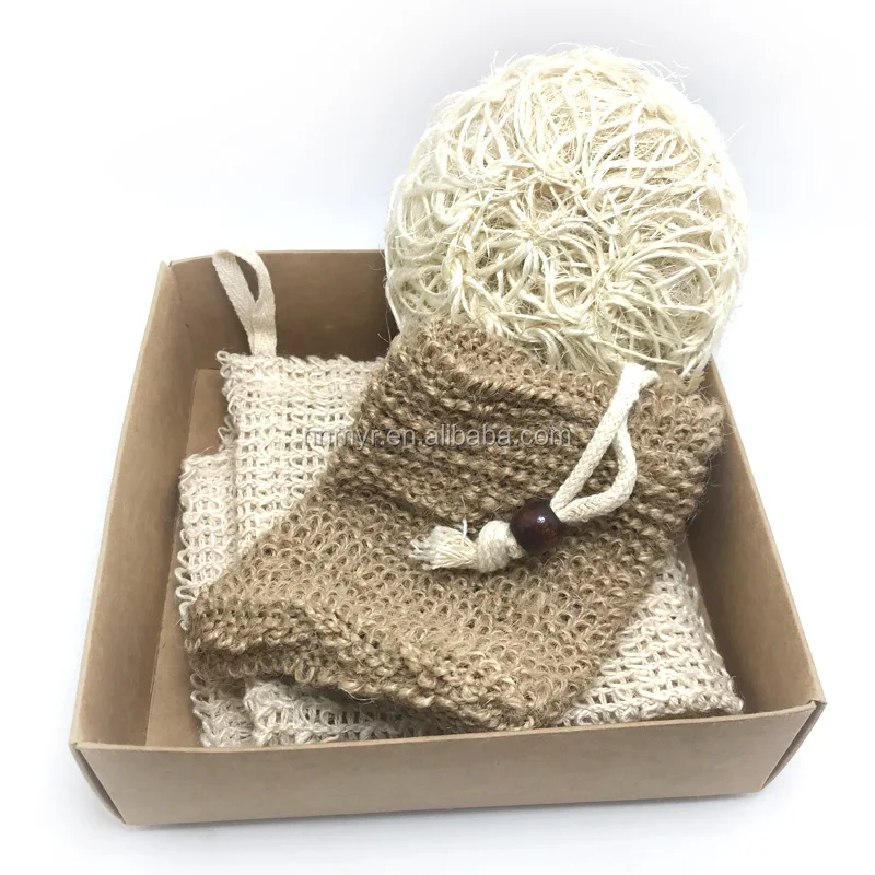 

new zero waste plastic free natural soap bag made by hemp