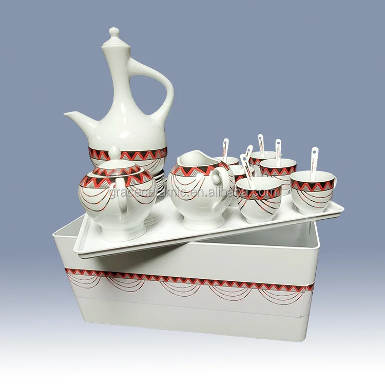 New Design African Ethiopian Coffee Rekebot Classic 16 Piece Ethiopia