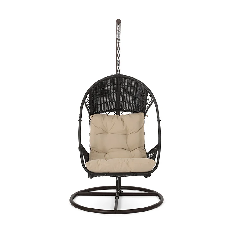 

Outdoor Rattan Patio Swing Chair Used Garden Outdoor Furniture Swing Hanging Basket Chair with Stand Swing Lounge Chair