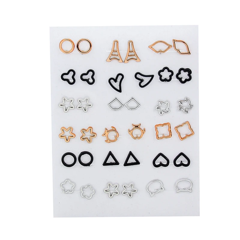 

Wholesale Mix Style Small Stud Earrings Set For Girls Women Cute Heart Child Earring Fashion Jewelry Gift, Picture