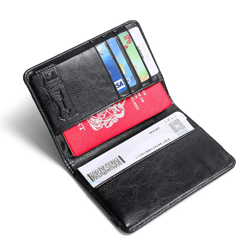 

High Quality Convenient Simple Thin Easy-carried Durable PVC RFID Passport Card Holder Wallet Men