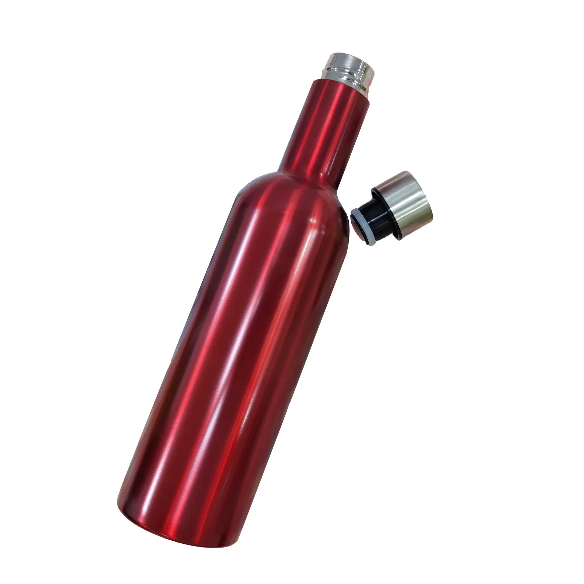 

BPA free Eco-friendly 750ml Double walls red wine stainless steel water bottle, Customized color acceptable