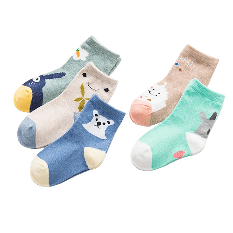 

Spring and autumn kids Cartoon Funny socks gift boxed cotton baby socks