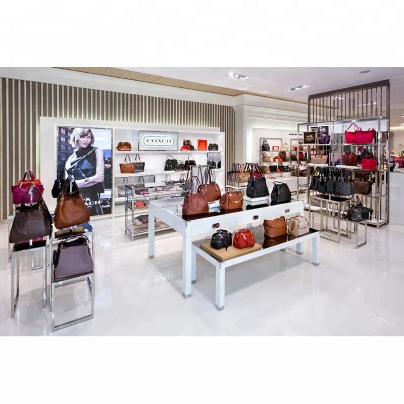 Lux Customized Retail Display Bags Mall Kiosk Design For Handbags Buy