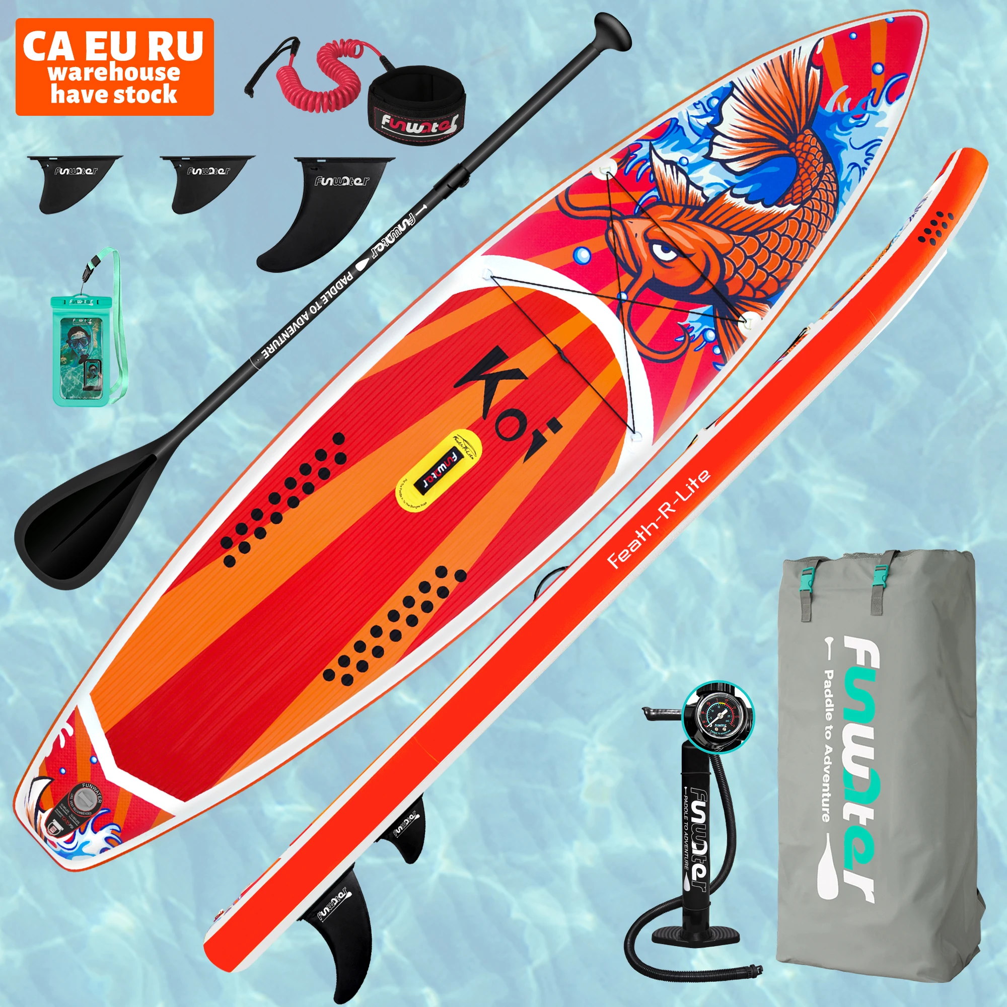 

FUNWATER Dropshipping OEM 11'6" watersports paddle surf board inflatable stand up paddleboard surfboard sup board alaia fanatics