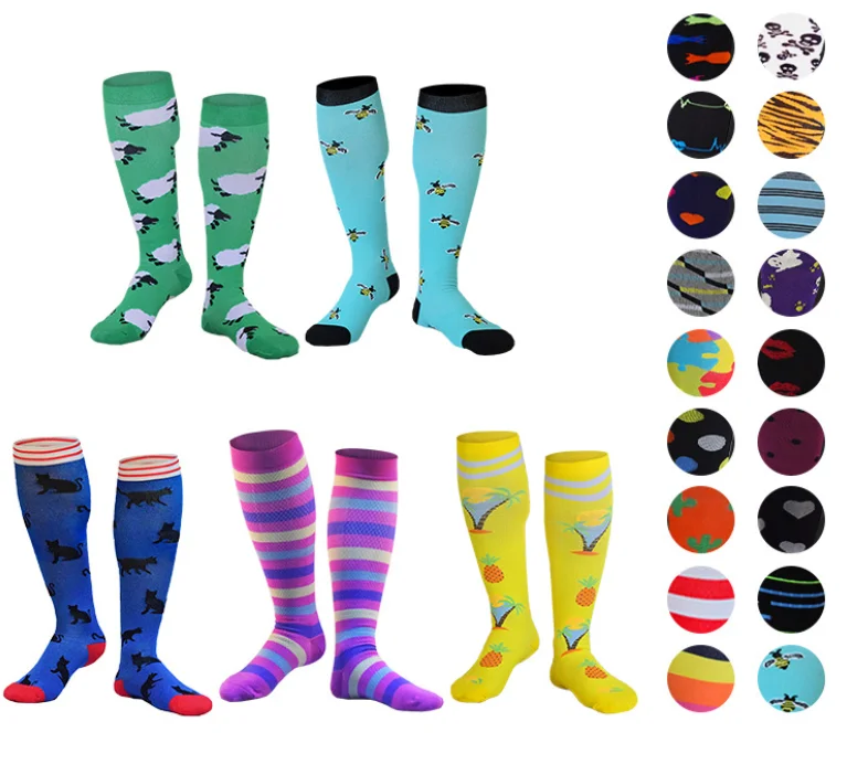 

Medical Compression Socks Stockings Gift Set Sports Running Men Funny Solid Fashion Wholesale Nurse Sporty Sock 33056, Custom color