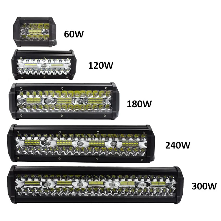 9 12 15 20 INCH OFFROAD 12V 24V 180W  LED WORK LIGHT BAR for CAR TRUCK 4WD SUV ATV TRAILER PICKUP WAGON 4X4 COMBO LAMP