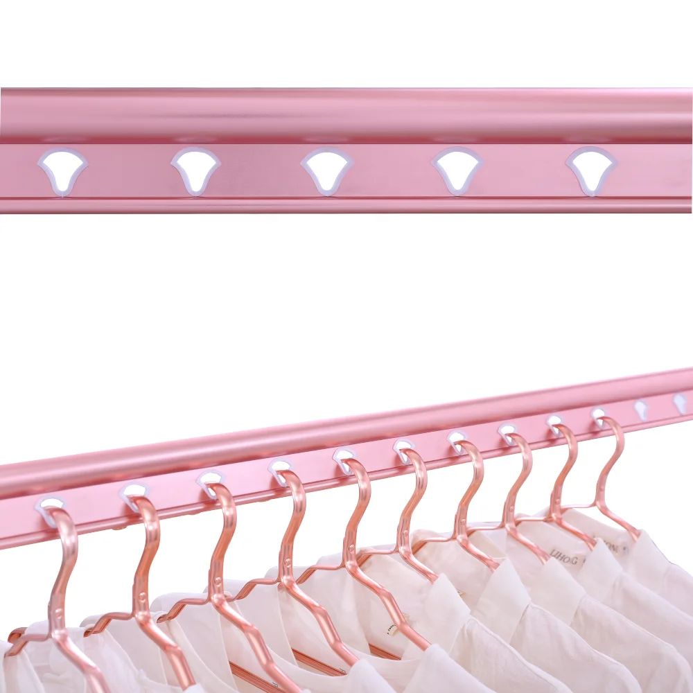 
Multifunction aluminum Folding Premium Quality Laundry Drying Racks Rose Gold Clothes Rack 