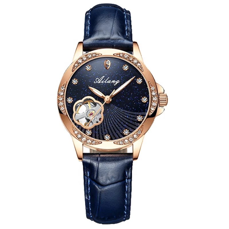 

Montre Femme 2021 top brand luxury fashion mechanical watch starry ladies hollow automatic watch ladies