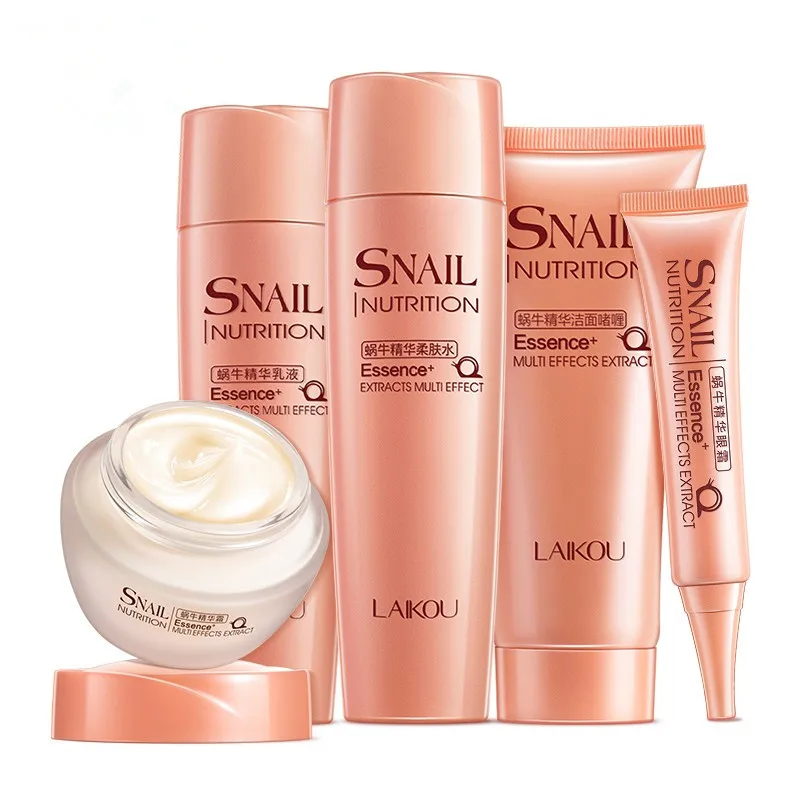 

Private Label Skin Care Set Whitening Moisturizing Firming Korean Snail Face Care Set