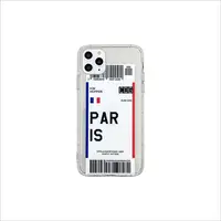 

Air ticket London Paris Tokyo Label World Clear case For iPhone 11 Pro XR XS Max 8 plus Houston Chicago Bar Codes Cover Case