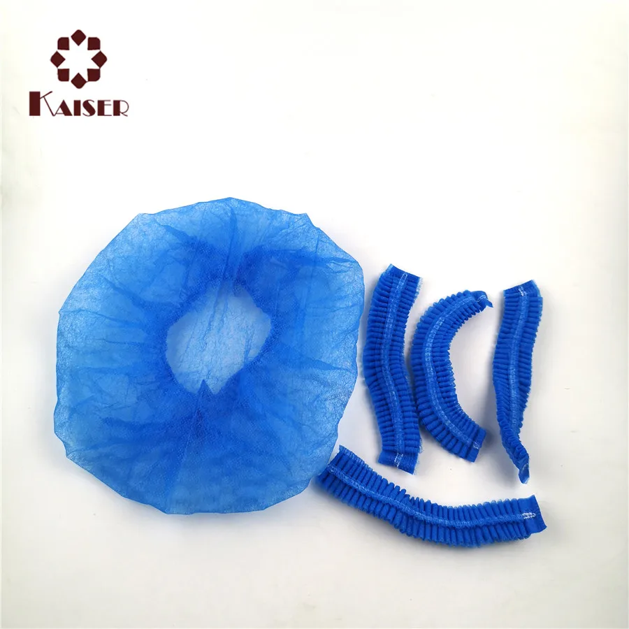 Disposable Hair Shower Cap Non Woven Pleated Anti Dust Hat Hotel Salon