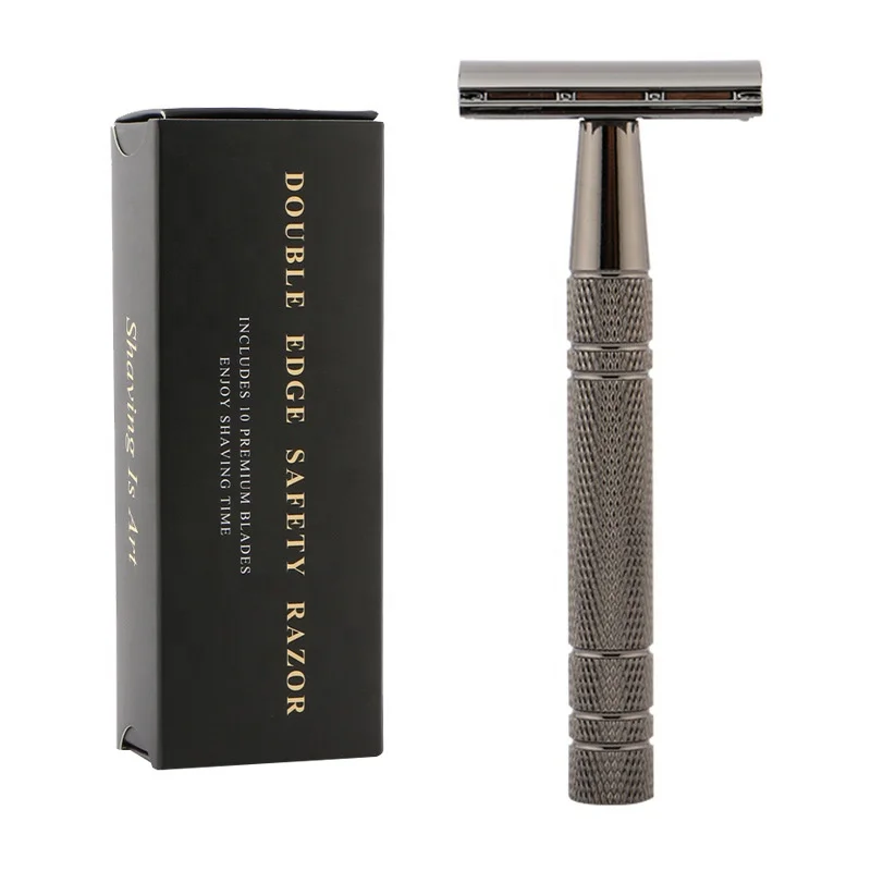 

Portable Daily Use Aluminum Handle Gold Razor Mens Facial Shaving Razors