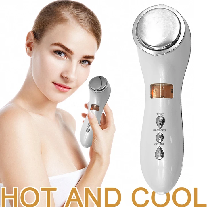 Facial Massager,Portable Handheld Vibration Hot Cool Skin Care Device