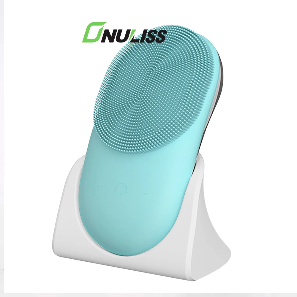 

Heating Function Private Label Facial Cleansing Brush Waterproof Face Cleaning Brush for Deep Cleansing, Blue/pink/customized