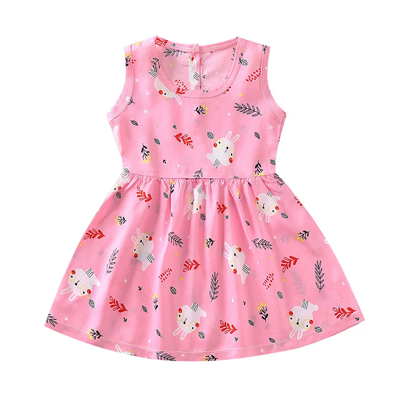 

2021 summer new girls cotton silk dress girls princess dress big virgin baby nightdress, Picture shows