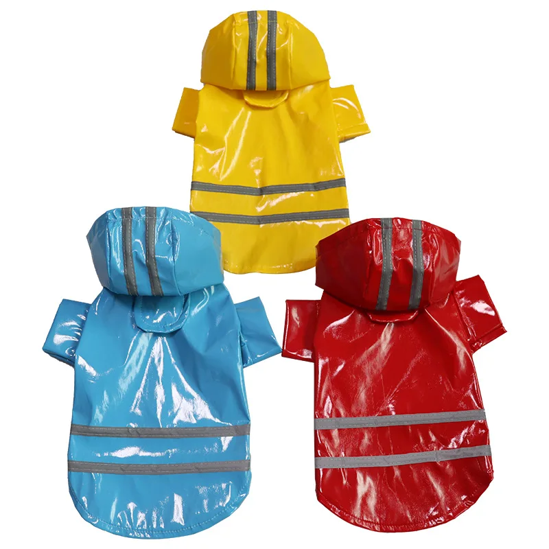 

Free sample dog pet waterproof pu raincoat outdoor pet accessories for large dogs