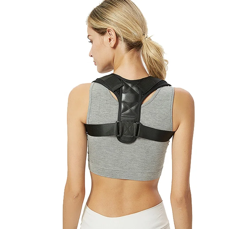 

New Spine Posture Corrector Protection Back Shoulder Posture Correction Band Humpback Back Pain Relief Corrector Brace, Black back support belt