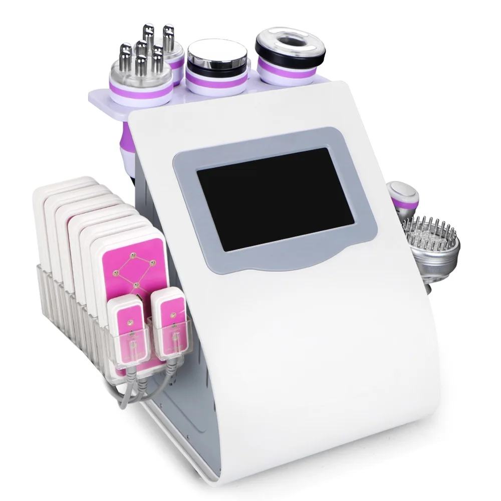 

6 in 1 Vacuum Cavitation System and Weight Loss Radio Frequency Laser Cavitation Slimming Beauty Machine