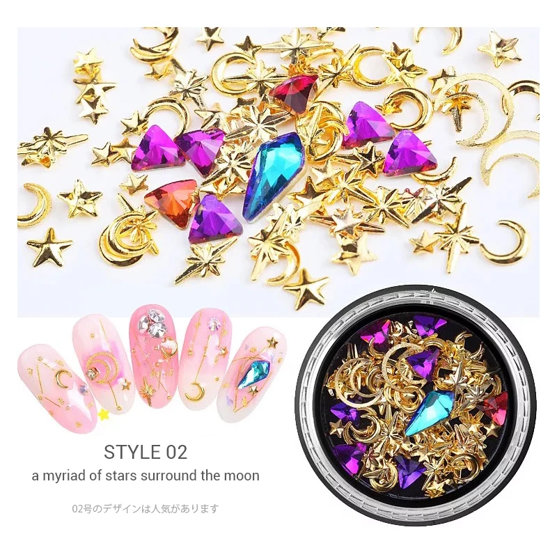 

Startree Nail Art Decoration 3D Applique Mixed Ornament Nail Art Decoration Box DIY Design, Colorful
