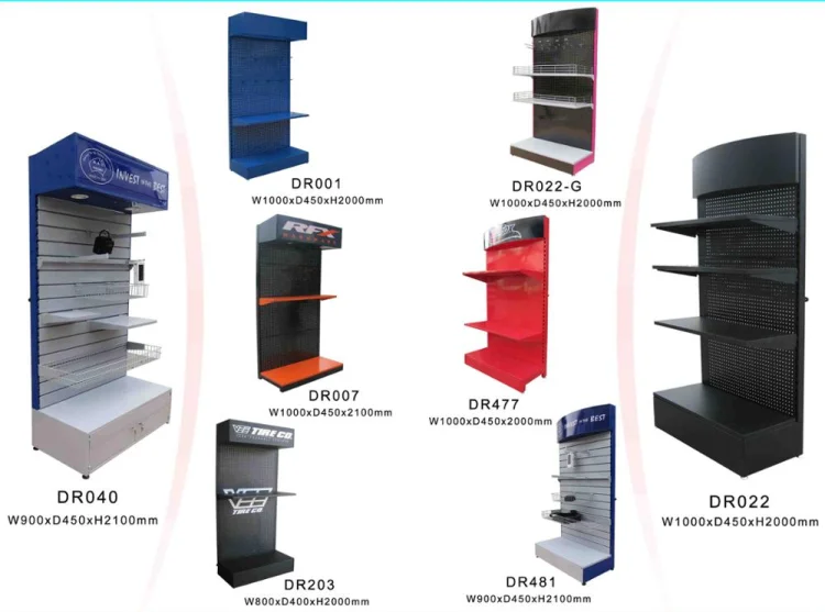 China Supplier Pegboard Tools Hardware Display Shelf Metal Tools Stand