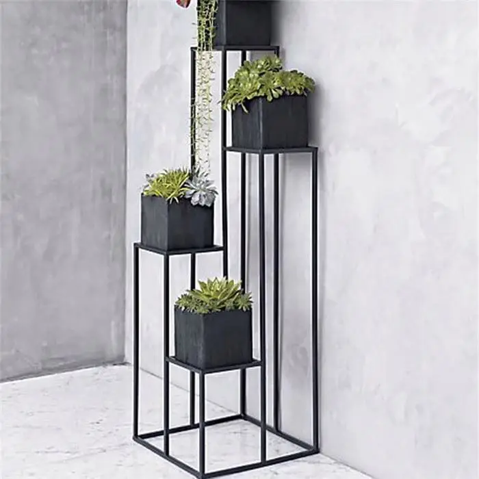 

Hot Items Competitive Price Metal Garden Flower Stands, Black