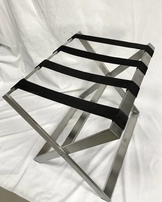 
Square Flat Tube 5 Star Hotel Stainless Steel Luggage Rack 