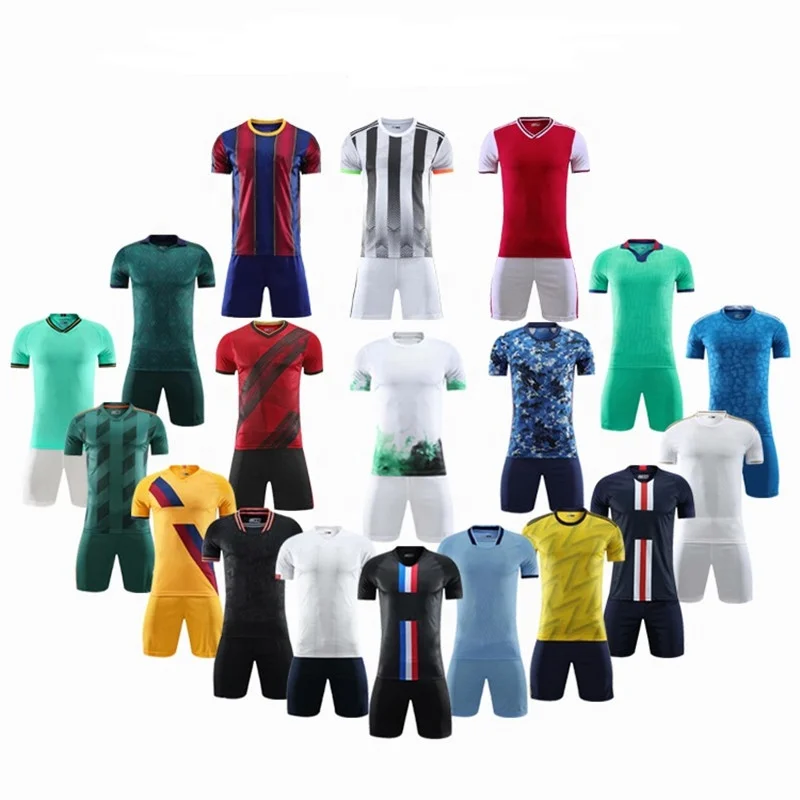 

2021 2022 Season Blank custom soccer jersey Quick Dry Breathable club Football shirt soccer uniform set, As picture