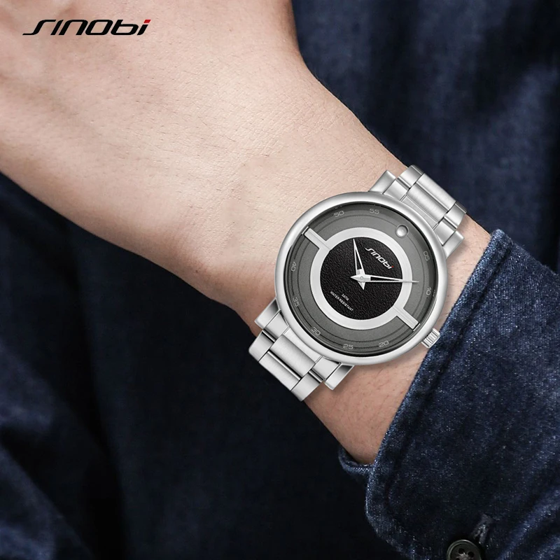 

SINOBI Modern Design Male Watch Wrist S9838G Private Brand Luxury Men Watches China Wristwatch Minimalism Handwatch