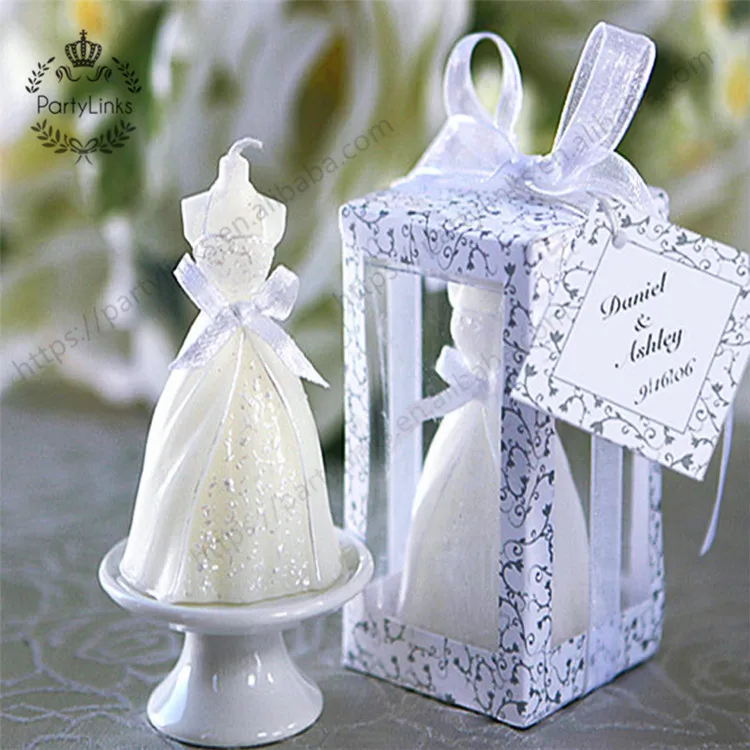Wedding Decoration Bride Dress Candle Favor Wedding Gifts For Guest