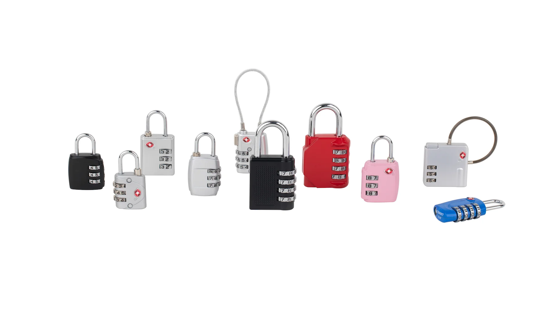 Custom Zinc Alloy Tsa Lock Compatible Travel Luggage Locks Code Padlock
