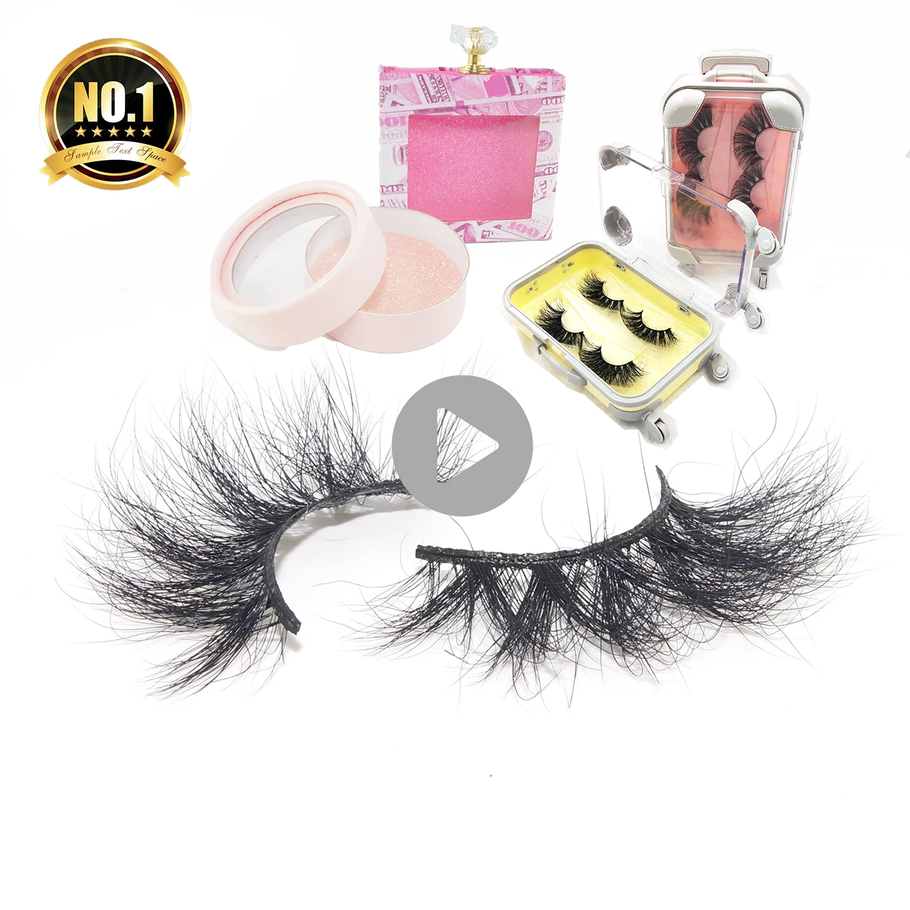 

2021 custom eyelash packaging best selling factory wholesale eyelash vendor customized boxes 3d mink eyelashes extension, Black