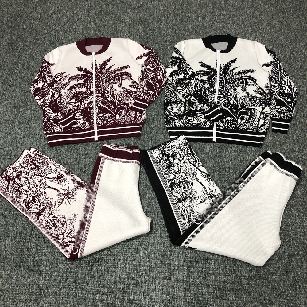 

winter two piece matching wholesale zip up track suits 2021 running ladies track suit