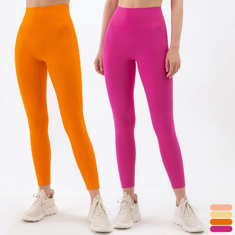 

Morden Neon Leggings Soft Workout Gym Tights Women Colorful Seamless Orange Fitness Leggings For Ladies