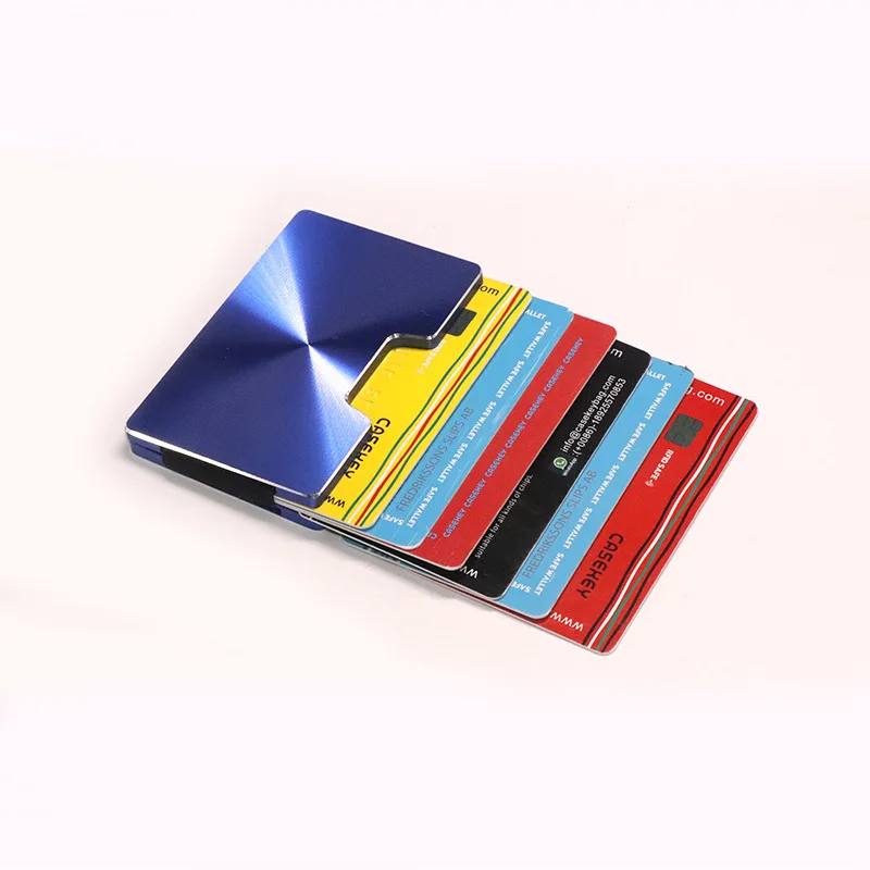 

Vintage credit card holder Slim Minimalist Front Pocket RFID Blocking Metal Wallets for Men